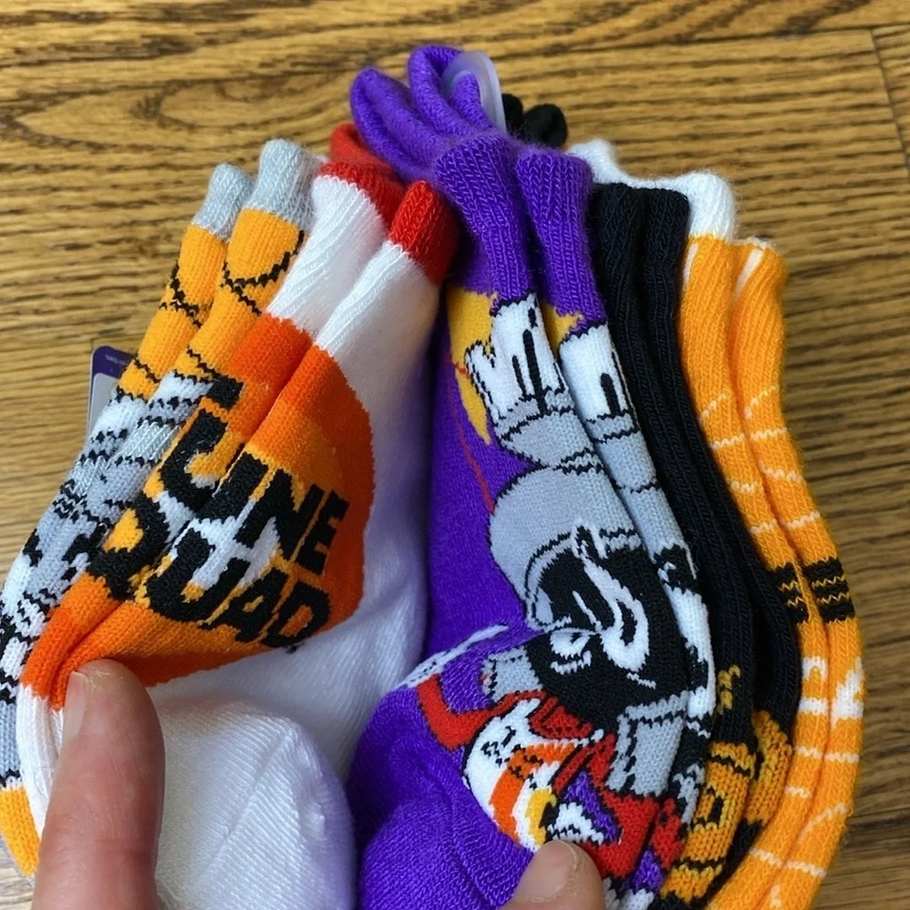 Kids Boy's Girl's Space Jam No-Shows No Show Socks 9-2.5